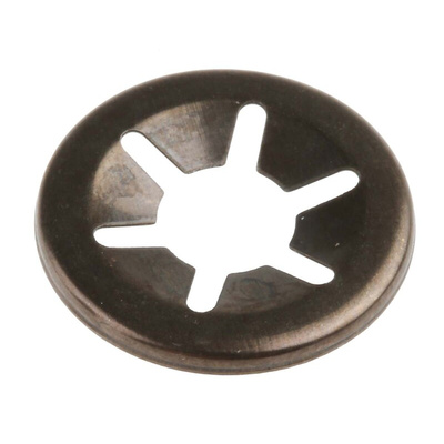 RS PRO Enamelled Steel Open Push-On Fastener for 6mm Shaft