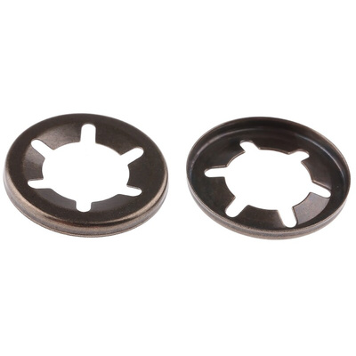 RS PRO Enamelled Steel Open Push-On Fastener for 10mm Shaft