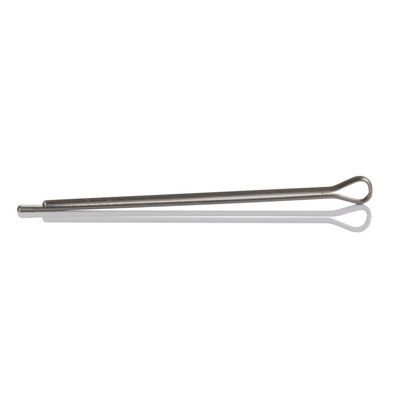 RS PRO 19.1mm Bright Zinc Plated Steel Split Pin, 0.8mm Diameter