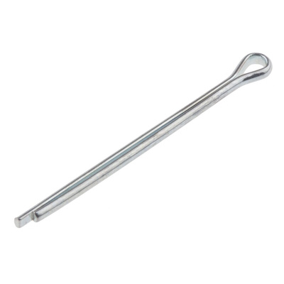 RS PRO 25.4mm Bright Zinc Plated Steel Split Pin, 1.6mm Diameter