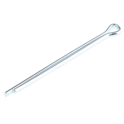 RS PRO 38.1mm Bright Zinc Plated Steel Split Pin, 2.4mm Diameter