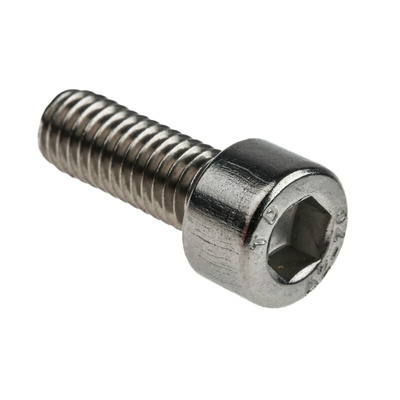 RS PRO M6 x 16mm Hex Socket Cap Screw Plain Stainless Steel