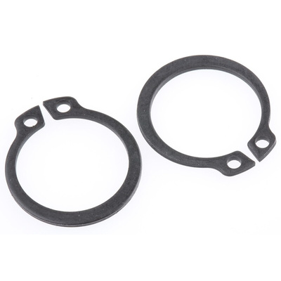 Steel External Circlip, 20mm Shaft Diameter, 19mm Groove Diameter