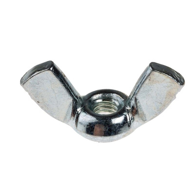 18mm Bright Zinc Plated Steel Wingnut, M4