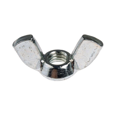 30mm Bright Zinc Plated Steel Wingnut, M6