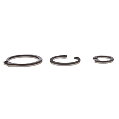 450 piece E Type, External, Internal Steel Circlip Kit for 13 → 20 mm, 14 → 25 mm Shaft Diameters