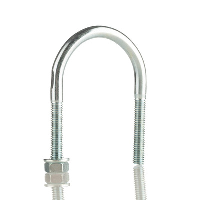 M6 34mm Bright Zinc Plated Steel Round U-Bolt