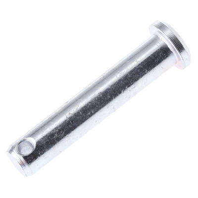 RS PRO 31.75mm Bright Zinc Plated Steel Clevis Pin, 6.35mm Diameter
