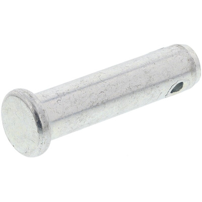 RS PRO 19.05mm Bright Zinc Plated Steel Clevis Pin, 8mm Diameter