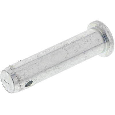 RS PRO 19.05mm Bright Zinc Plated Steel Clevis Pin, 8mm Diameter