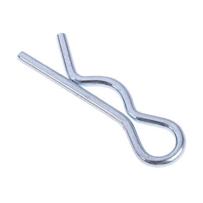 RS PRO 19.5mm Bright Zinc Plated Steel Retaining Clip, 4.76mm Diameter