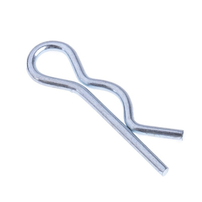 RS PRO 19.5mm Bright Zinc Plated Steel Retaining Clip, 4.76mm Diameter