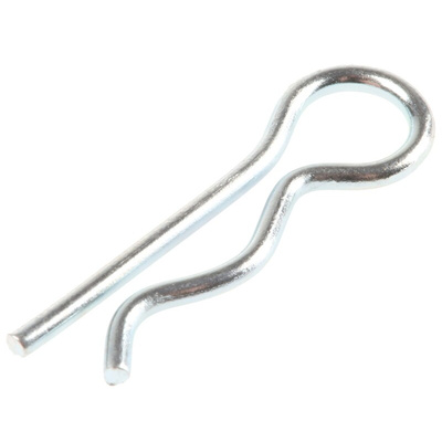 RS PRO Bright Zinc Plated Steel Retaining Clip, 6.35mm Diameter