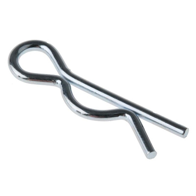 RS PRO 33mm Bright Zinc Plated Steel Retaining Clip, 9.5mm Diameter