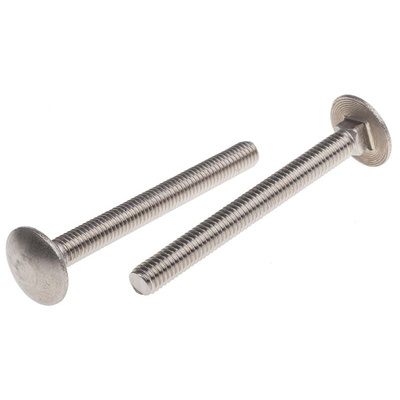 Plain Stainless Steel Coach Bolt, M6 x 60mm