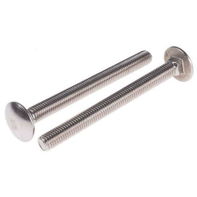 Plain Stainless Steel Coach Bolt, M8 x 90mm
