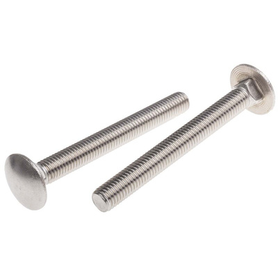 Plain Stainless Steel Coach Bolt, M10 x 90mm