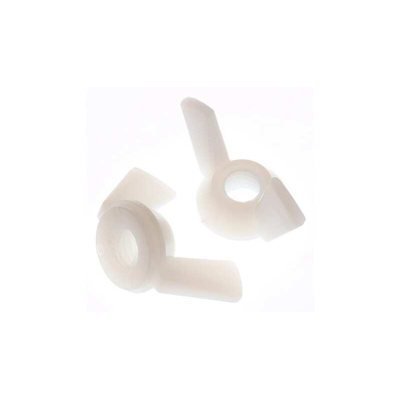 27.3mm Plain Nylon Wingnut, M6