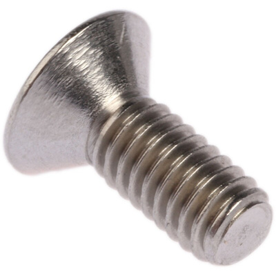 RS PRO Plain Stainless Steel Hex Socket Countersunk Screw, DIN 7991, M4 x 10mm