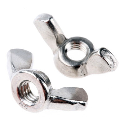 24mm Plain Stainless Steel Wingnut, M5, A4 316