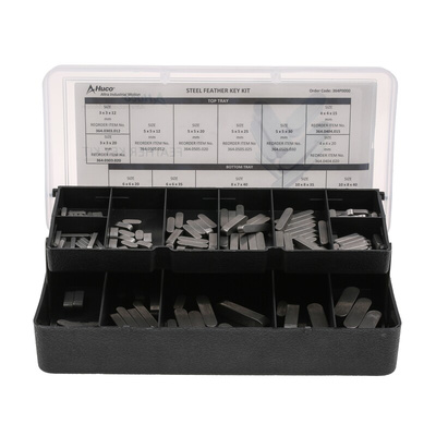 180 piece Steel Metric Feather Key Kit
