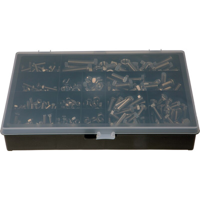 RS PRO Stainless Steel 624 Piece Hex Drive Screw/Bolt & Nut Kit