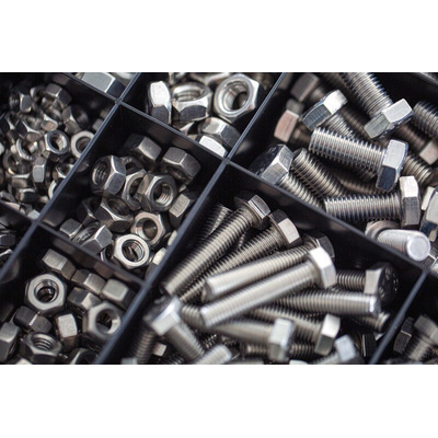 RS PRO Stainless Steel 624 Piece Hex Drive Screw/Bolt & Nut Kit