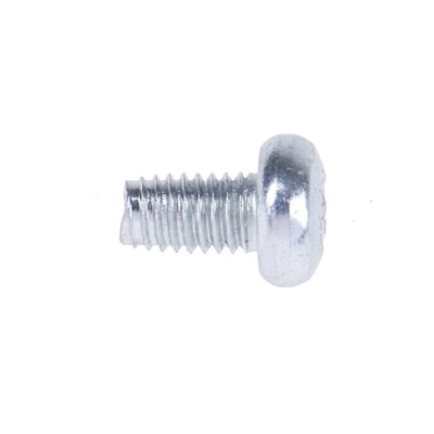 RS PRO Bright Zinc Plated, Clear Passivated Steel Pan Head Thread Forming Screw, M3 x 5mm Long