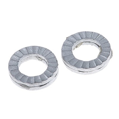 Delta Protekt Unalloyed Steel Wedge Lock Washers, M4