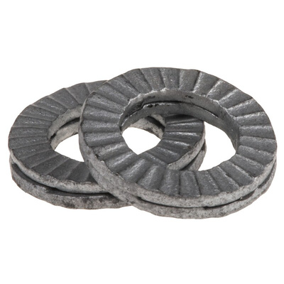 Delta Protekt Unalloyed Steel Wedge Lock Washers, M6