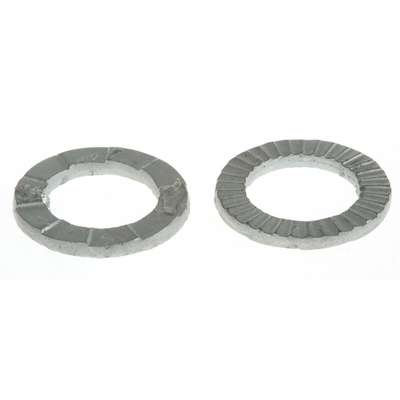 Delta Protekt Unalloyed Steel Wedge Lock Washers, M8