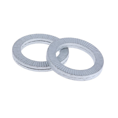 Delta Protekt Unalloyed Steel Wedge Lock Washers, M20