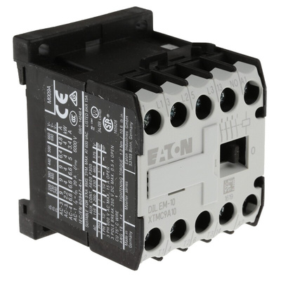 Eaton DILEM Series Contactor, 240 V ac Coil, 3-Pole, 9 A, 4 kW, 3NO, 400 V ac