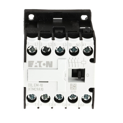 Eaton DILEM Series Contactor, 230 V ac Coil, 3-Pole, 9 A, 4 kW, 3NO, 400 V ac