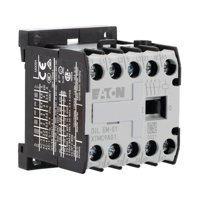 Eaton DILEM Series Contactor, 230 V ac Coil, 3-Pole, 9 A, 3NO, 400 V ac