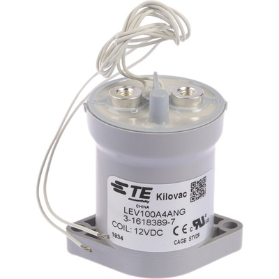 TE Connectivity LEV100 Series Contactor, 12 V dc Coil, 1-Pole, 1NO