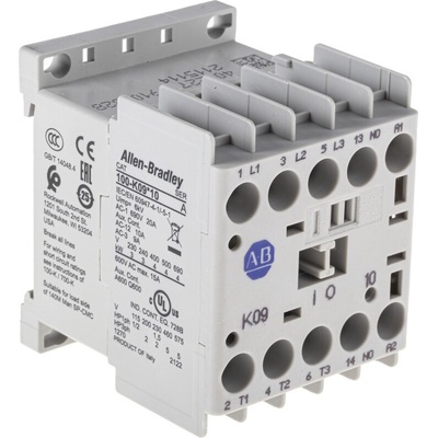Allen Bradley 100K Series Contactor, 24 V dc Coil, 3-Pole, 9 A, 4 kW, 3NO, 690 V ac