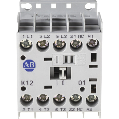 Allen Bradley 100K Series Contactor, 24 V dc Coil, 3-Pole, 12 A, 5.5 kW, 3NO, 690 V ac