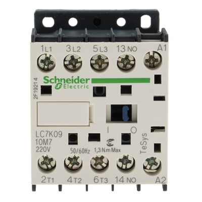 Schneider Electric LC7K Series Contactor, 230 V ac Coil, 3-Pole, 9 A, 4 kW, 3NO, 690 V ac