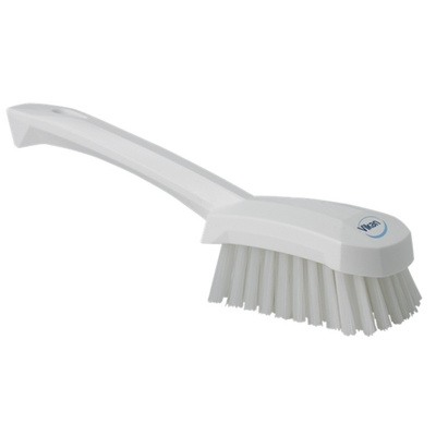 Vikan White 36mm Polyester Hard Scrubbing Brush for Multipurpose Cleaning