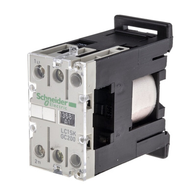 Schneider Electric LC1S Series Contactor, 230 V ac Coil, 2-Pole, 5 A, 2.2 kW, 2NO, 690 V ac