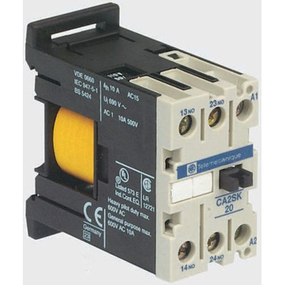 Schneider Electric CA2SK Contactor 1NO + 1NC, 10 A Contact Rating, TeSys K