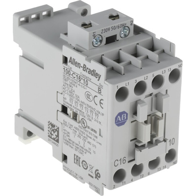 Allen Bradley 100C Series Contactor, 230 V ac Coil, 3-Pole, 16 A, 7.5 kW, 3NO, 690 V ac