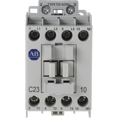 Allen Bradley 100C Series Contactor, 230 V ac Coil, 3-Pole, 23 A, 11 kW, 3NO, 690 V ac