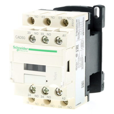 Schneider Electric CAD Contactor 5NO, 10 A Contact Rating, TeSys