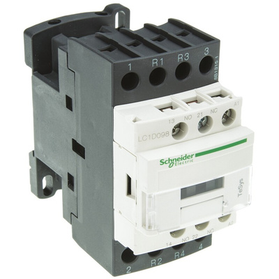 Schneider Electric LC1D Series Contactor, 110 V ac Coil, 4-Pole, 9 A, 2NO + 2NC, 690 V ac