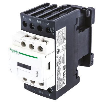Schneider Electric LC1D Series Contactor, 230 V ac Coil, 4-Pole, 18 A, 2NO + 2NC, 690 V ac