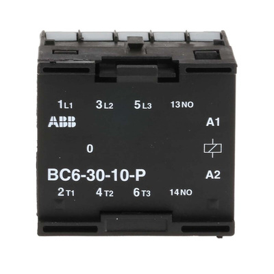 ABB B Series Contactor, 24 V dc Coil, 3-Pole, 6 A, 4 kW, 3NO, 690 V ac