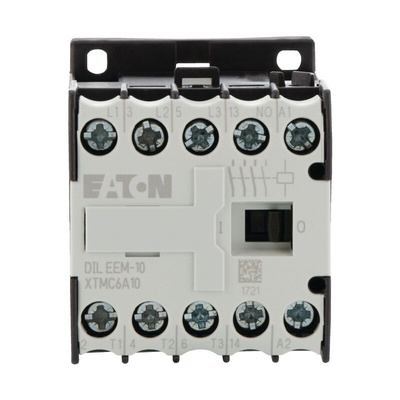 Eaton Contactor, 24 V dc Coil, 3-Pole, 6.6 A, 3 kW, 3NO, 690 V ac