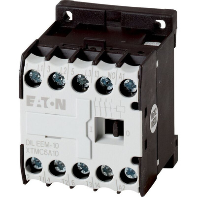 Eaton Contactor, 24 V dc Coil, 3-Pole, 6.6 A, 3 kW, 3NO, 690 V ac